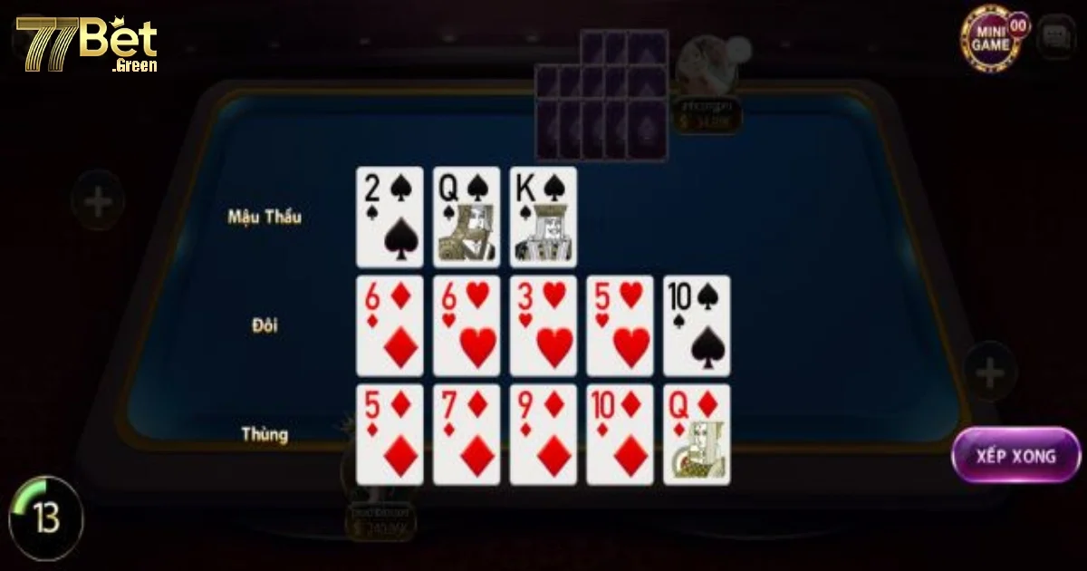 Game Bài Mậu Binh 77bet | Lưu Ý Quan Trọng Trong Mậu Binh 5 Chiến thuật sắp xếp bài Mậu binh tại 77bet để chiến thắng