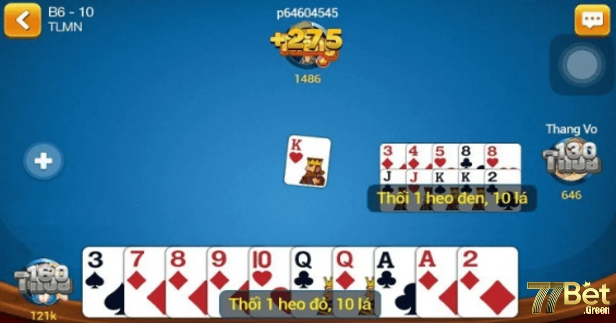 Game b&agrave;i T&uacute; lơ khơ 77bet: Hướng dẫn luật chơi